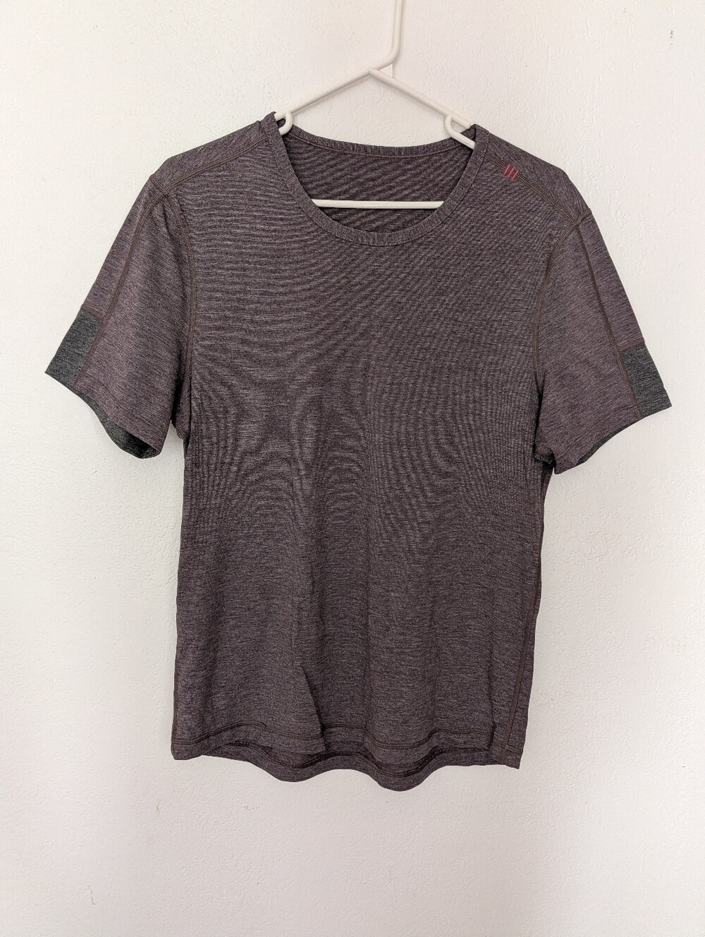 Lululemon Training Short Sleeve Heathered Black Cherry Pre Owned No Size Tag